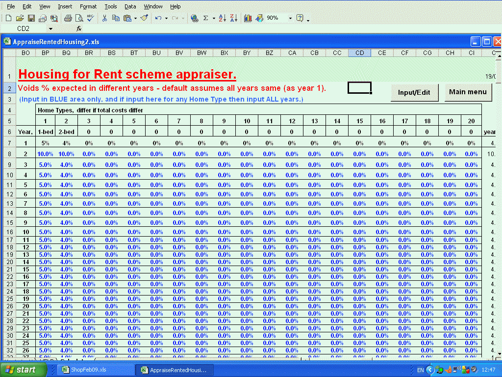 voids phasing rented housing screen